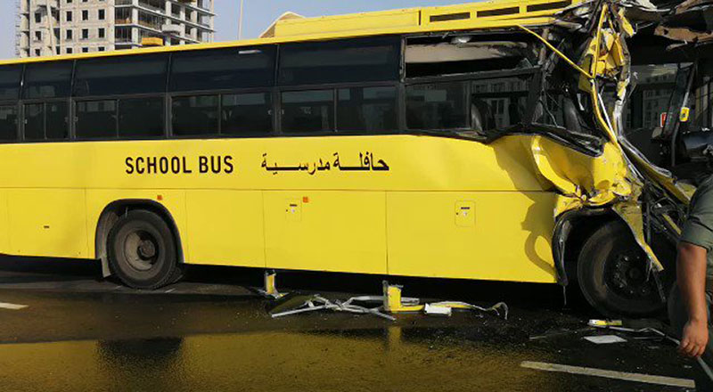 Sharjah school bus collision 2025