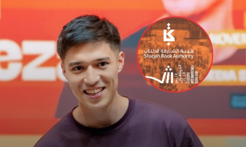 Yuji Beleza learning Arabic at SIBF 2025
