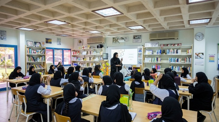 teacher's and students' interaction in UAE classroom