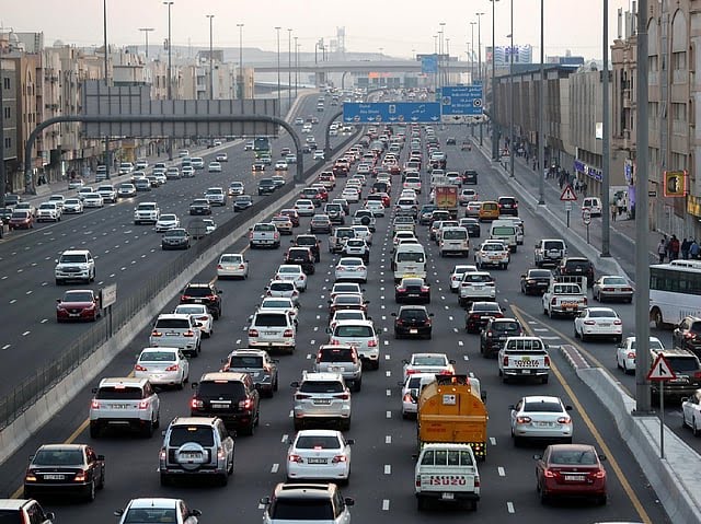UAE Morning Traffic Rush