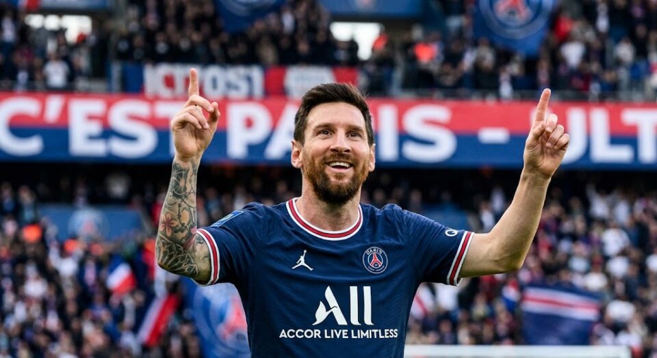 Messi scored his first