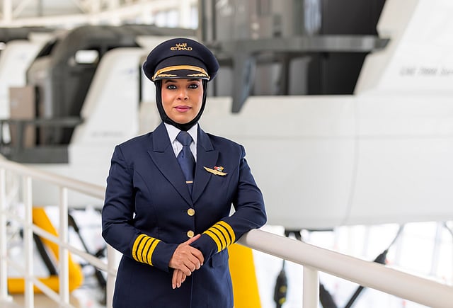 Emirati Woman Training Captain